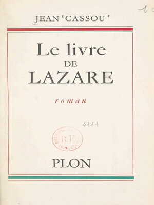 cover image of Le livre de Lazare